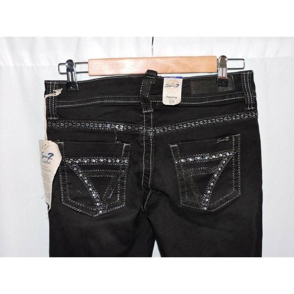 Seven 7 Dark Jean Leggings Sz 27 Women Causal Pants Embellished Jeggings New NWT - Picture 3 of 7